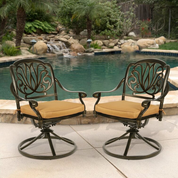 Iron swivel patio chairs new arrivals